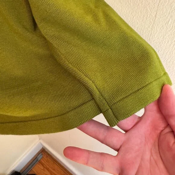 NWOT mockneck studded trim pullover sweater, green, size MP, from Appleseed's - Picture 5 of 9